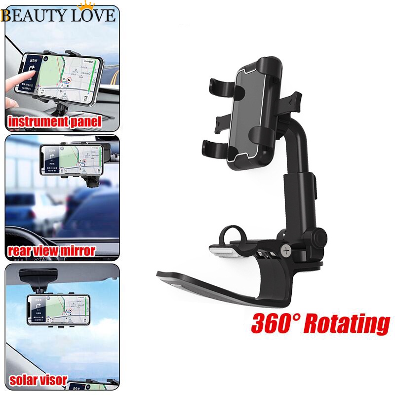 [Mới] Túi Xách Có Thể Xoay 360 Độ, Dễ Mang Theo]° Giá Đỡ Điện Thoại / Thiết Bị Định Vị GPS Gắn Tấm Chắn Nắng Xe Hơi Đa Năng Tiện Dụng