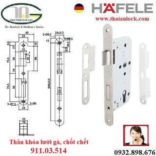 Thân khóa Hafele 911.03.514