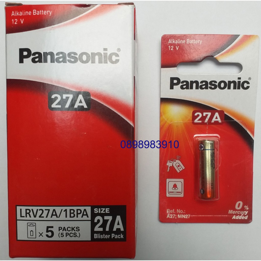 Pin A27 27A 12v Alkaline PANASONIC LR-V27A , Pin Tốt Chính Hãng