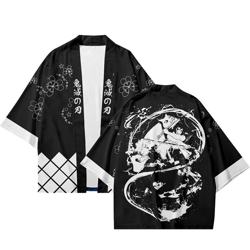 Áo khoác kimono in hình anime Demon Slayer Daki Douma Haori thời trang thường ngày