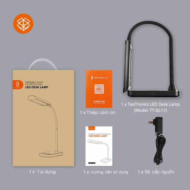 Đèn LED Bảo Vệ Mắt TaoTronics TT-DL11 7W, 7 Mức Sáng, Tích Hợp Pin Sạc 100mAh - Hàng chính hãng