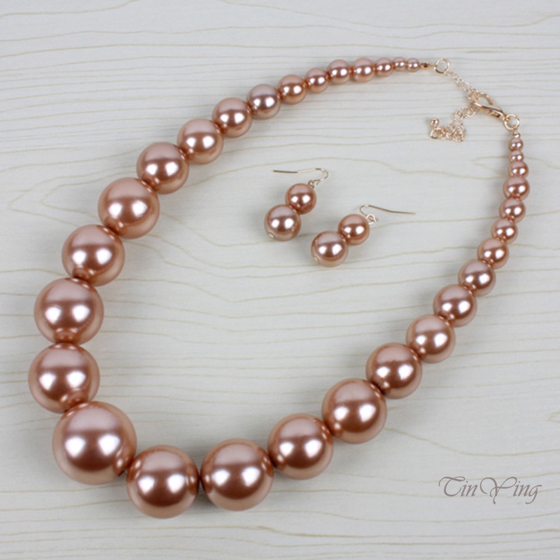 GETNOIVAS Bộ Trang Sức Ngọc Trai Sang Trọng Cho Cô Dâu