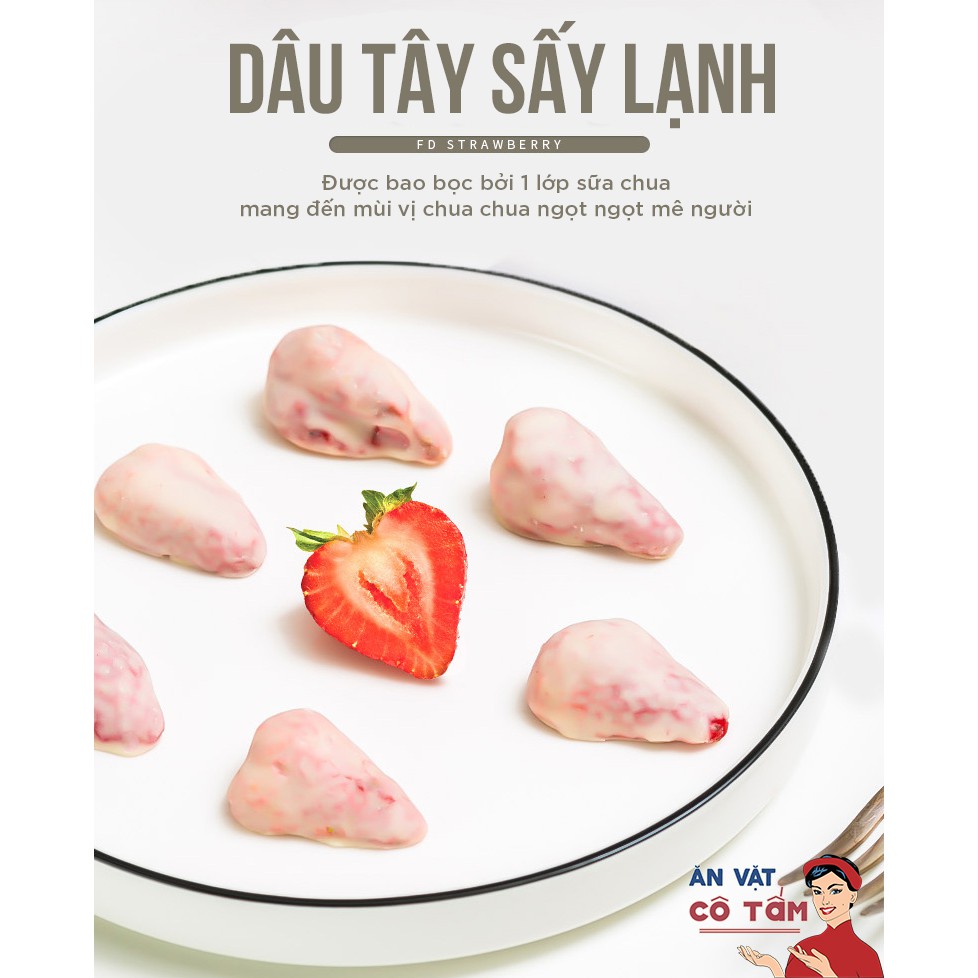 DÂU TÂY SẤY DẺO BỌC SỮA CHUA MỀM NGON DINH DƯỠNG NGON MIỆNG ĐỒ ĂN VẶT HÀNG NỘI ĐỊA CHẤT LƯỢNG CAO