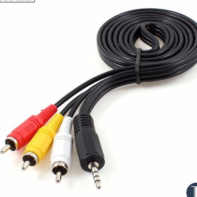 Cable AV 1 to 3 - Cáp 1 đầu jack 3.5 ra 3 đầu hoa sen