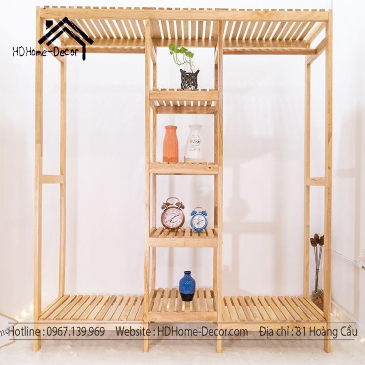 ☀️FREESHIP☀️ Tủ treo quần áo 3 ngăn - Trang trí không gian phòng ngủ hiện đại - Gỗ cao su tự nhiên bền đẹp, chắc chắn