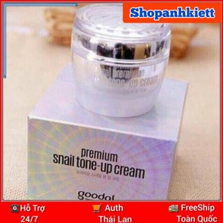 Kem ốc sên Premium Snail Tone Up Cream Goodal + tặng cây son dưỡng bơ Hasaya