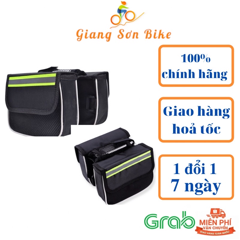 Túi treo xe đạp SHIMANO, túi đựng đồ đeo sườn xe đạp thể thao 2 ngăn, nhỏ gọn-GIANG SƠN BIKE