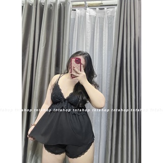 SET ĐỒ BỘ LỤA NGỦ REN SEXY [TNT SHOP BIGSIZE 60KG 90KG]