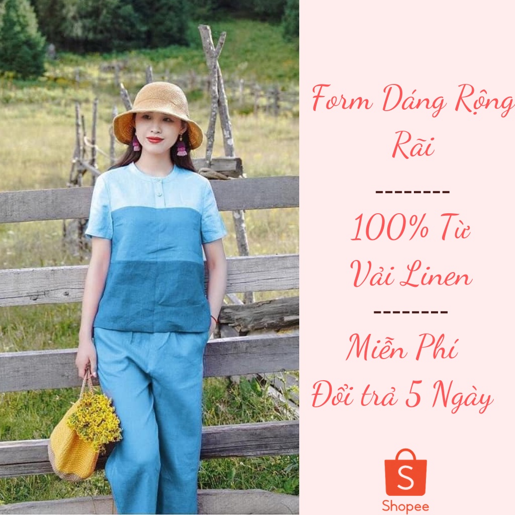 Set Đồ Lửng Mặc Hè Cho Nữ Chất Liệu Linen Thoáng Mát