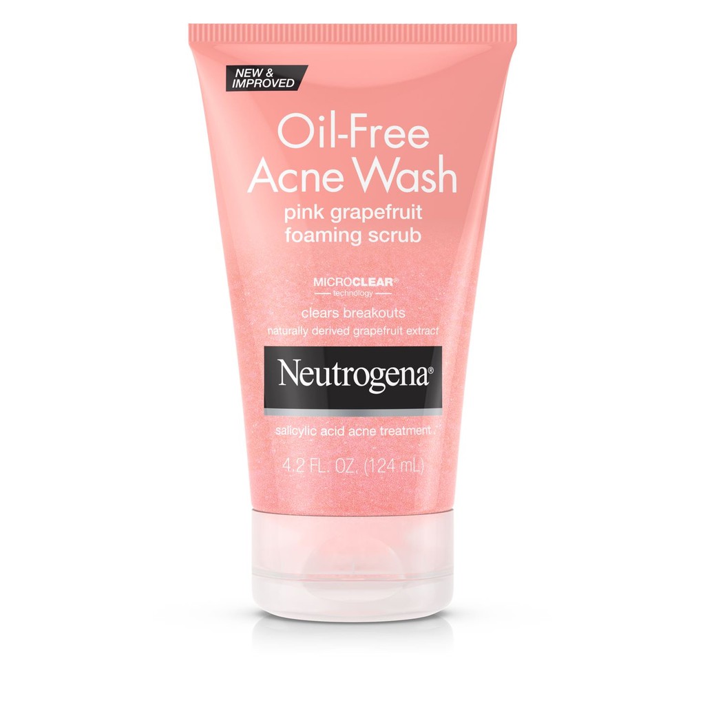 Sữa rửa mặt Neutrogena Oil Free Acne Wash Pink Grapefruit Scrub 124ml