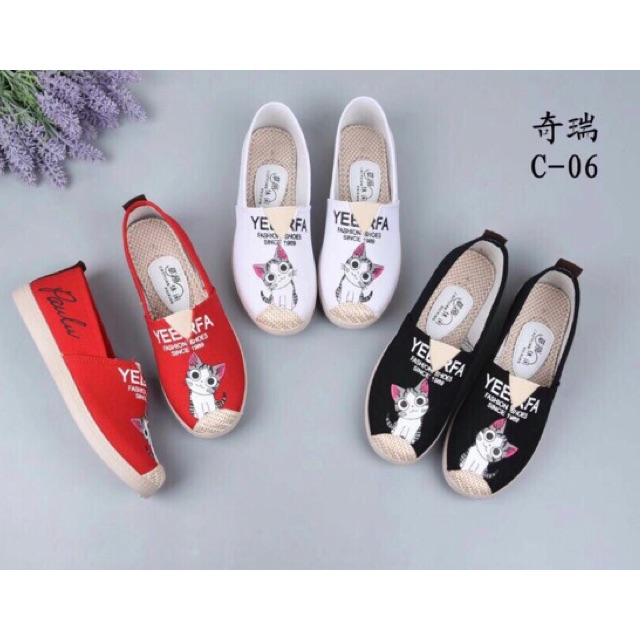 Giầy lười nữ hình mèo cao cấp