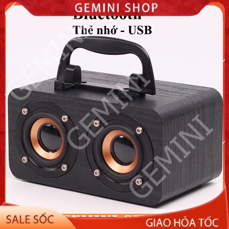 LOA BLUETOOTH VỎ GỖ HỖ TRỢ THẺ NHỚ VÀ USB FT-4002 GEMINI SHOP