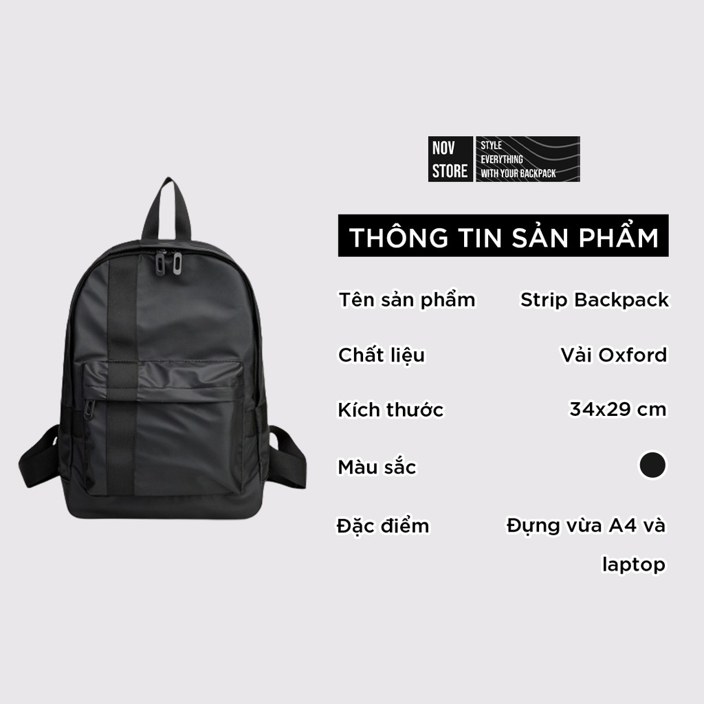 Balo vải chống thấm nước - Strip Backpack novstore