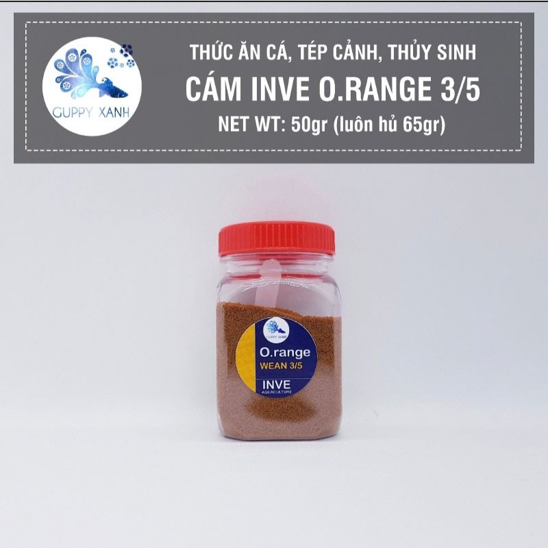 Thức ăn cá inve O.range thế hệ mới - Cám inve Orange 1/2 2/4 3/5 5/8