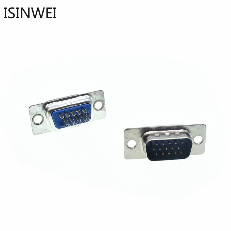 5PCS DB15 3Rows Parallel VGA Port 15 Pin D Sub Male Female Solder Connector