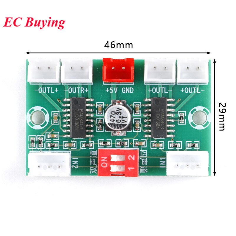 Mô Đun Khuếch Đại Âm Thanh Kỹ Thuật Số PAM8403 4*3W USB DC 5V XH-A156 4 Kênh20210822