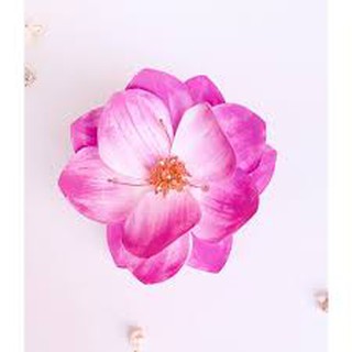 Cài áo hoa sen hồng phớt lụa ca018