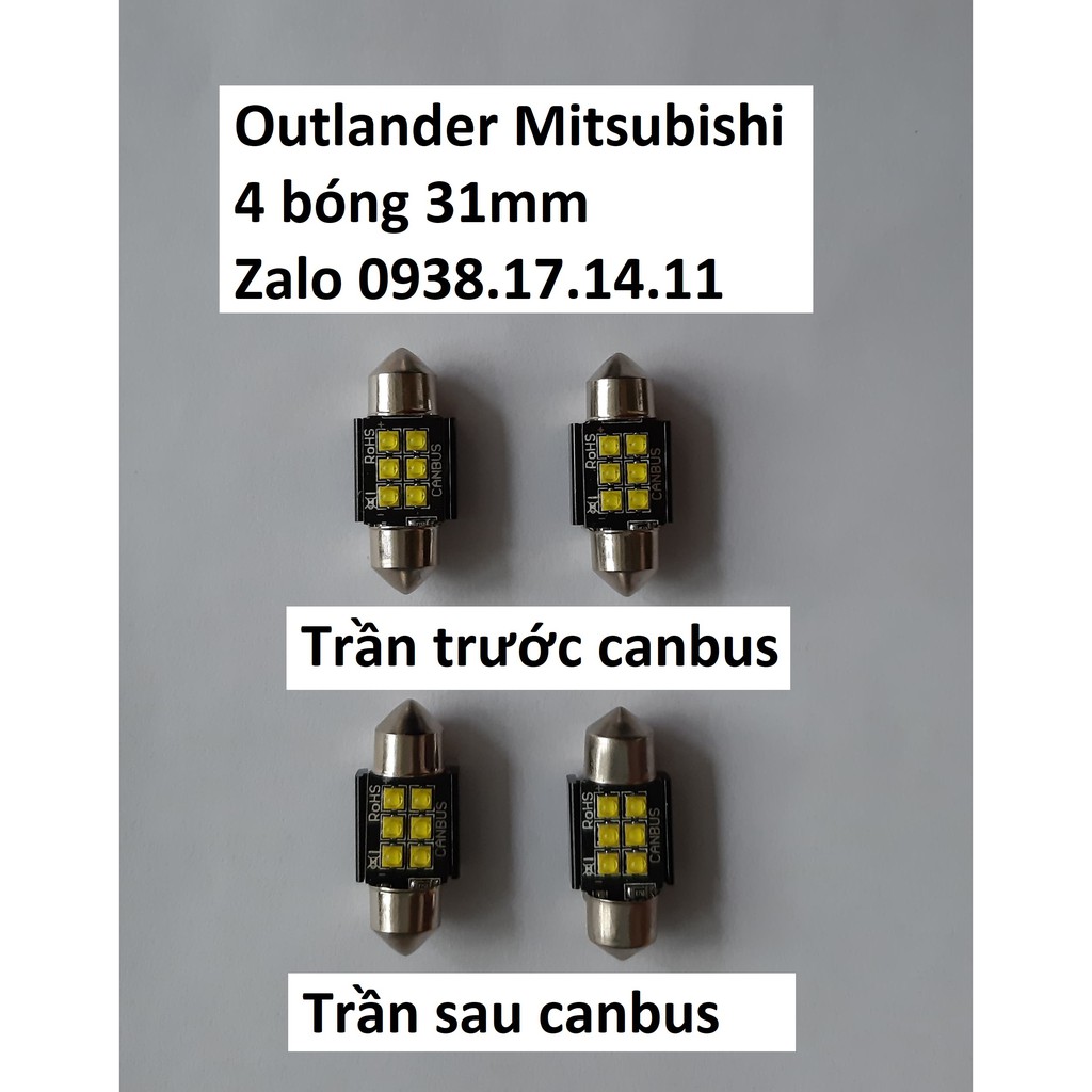 [Mã LIFEAUMAY giảm 10% tối đa 30k đơn 150k] Mitsubishi Outlander Bộ led nội thất led trần Cree