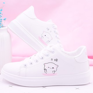 💖Ready Stock💖Giày Thể Thao Trắng Thông Thoáng Cho Bé Gái Từ 8-9 - 10 Tuổi