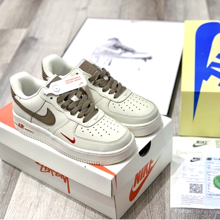 Giày thể thao af1 vệt nâu, nike vệt nâu, af1 nâu trắng full size 36-43 Hỗ trợ đổi size.