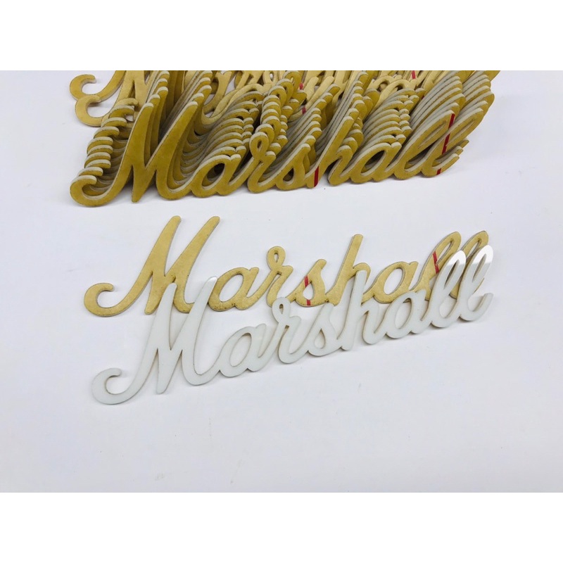 Logo loa marshall chữ mica cắt bằng lazer siêu chuẩn, cắt chữ theo yêu cầu