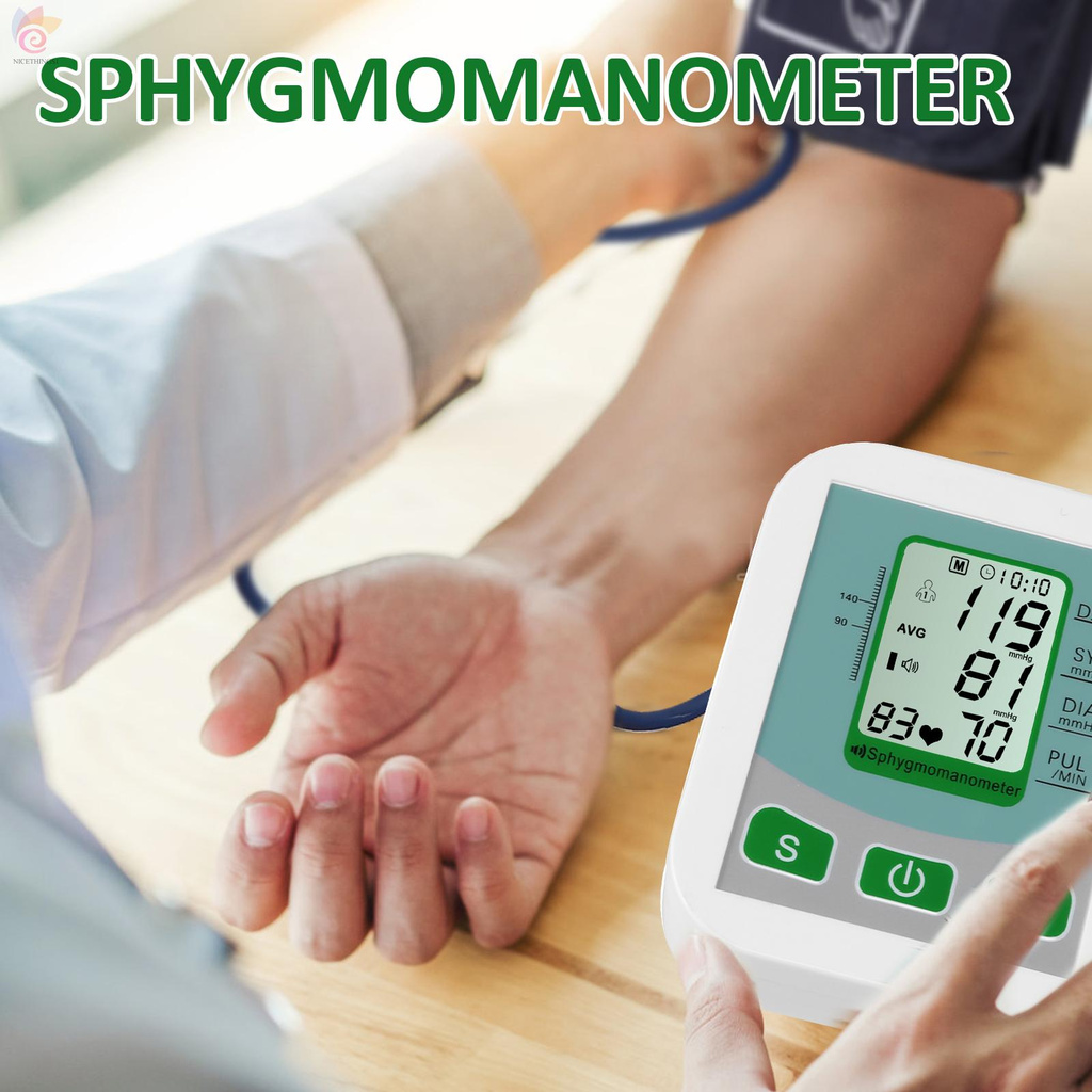 ET Digital Arm Automatic Blood Pressure Monitor &amp; Household Arm Band Type English Voice Sphygmomanometer Accurate Measurement