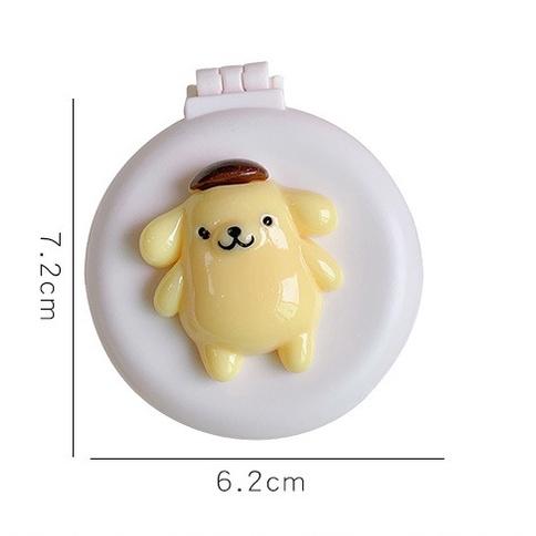 Gương Kèm Lược Cầm Tay Gấp Tròn Kuromi Melody Cinnamoroll