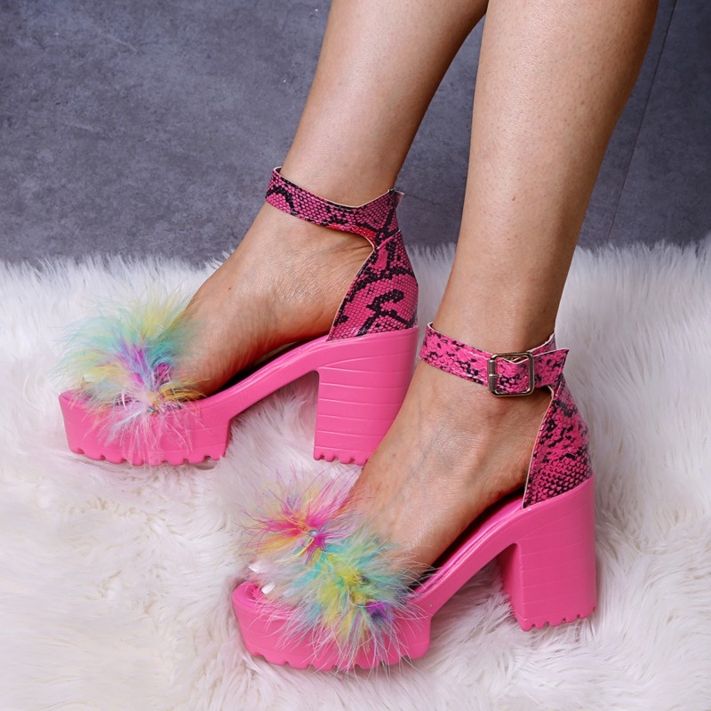 Giày Cao Gót Đế Dày Chống Thấm Nước Thời Trang Mùa Hè Cho Phụ Nữ Size 35 - 43