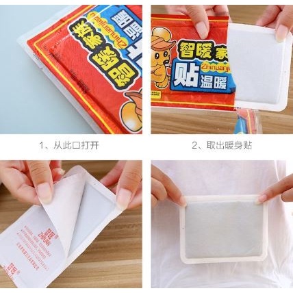 Bộ 5 Miếng Dán Giữ Nhiệt Con Chuột Túi, Dán Nóng Cơ Thể, Bàn Chân - Sưởi Ấm Ngày Đèn Đỏ, Đau Bụng Kinh