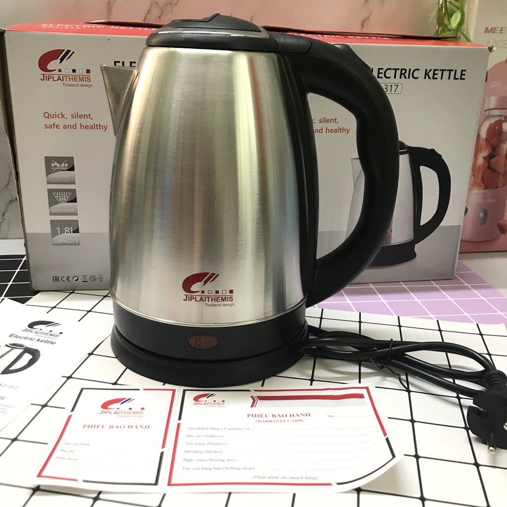 Ấm Siêu Tốc Thái Lan JIPLAI EKJ317 - Dung Tích 1.8L - Hàng Chính Hãng