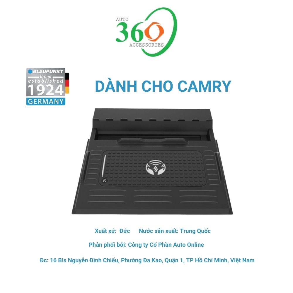 Đế sạc không dây, dock sạc không dây Blaupunkt dành cho Toyota Camry 2019-2021