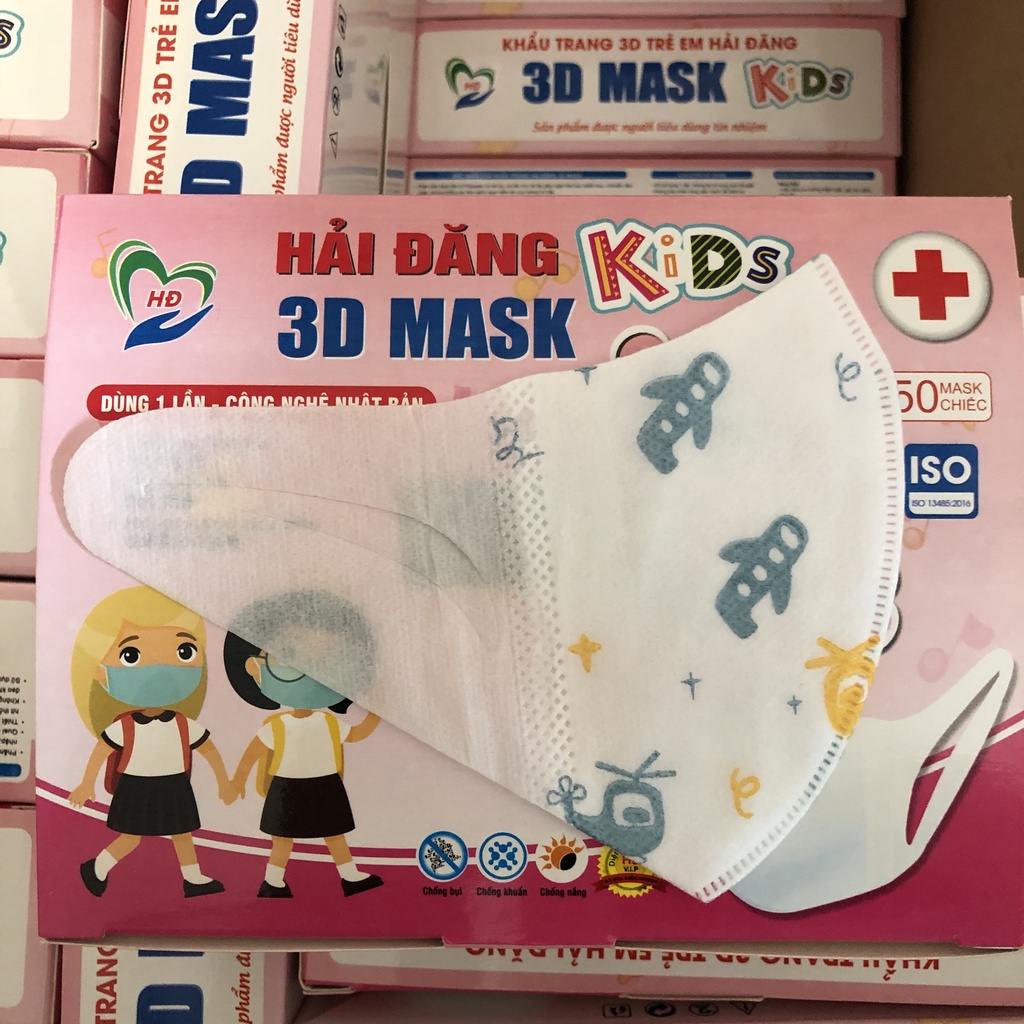 [ ẢNH THẬT ] Hộp 50 chiếc khẩu trang 3D mask trẻ em (3D mask cho bé)