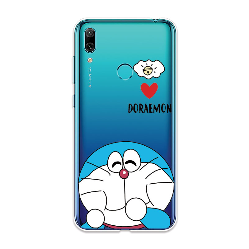 Ốp lưng TPU mềm Huawei Y7 Prime 2017 Pro 2018 2019 Doraemon Two hoa văn