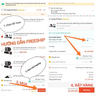 Ốc vít gắn mount phụ kiện cho Camera thể thao của Sjcam Gopro Eken - dùng gắn vừa tất cả các loại mount chuẩn