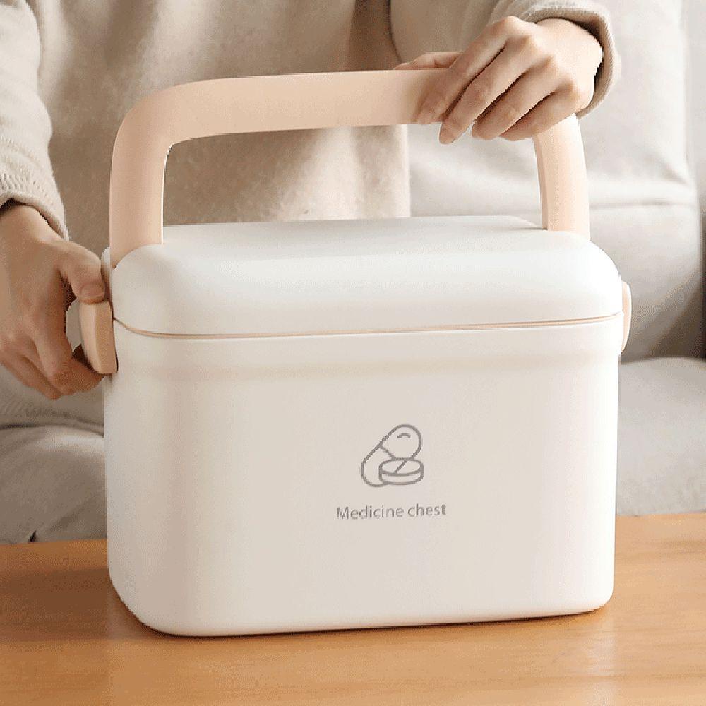 Hộp Đựng Thuốc Bằng Nhựa Có Tay Cầm Sức Chứa Lớn Tiện Dụng