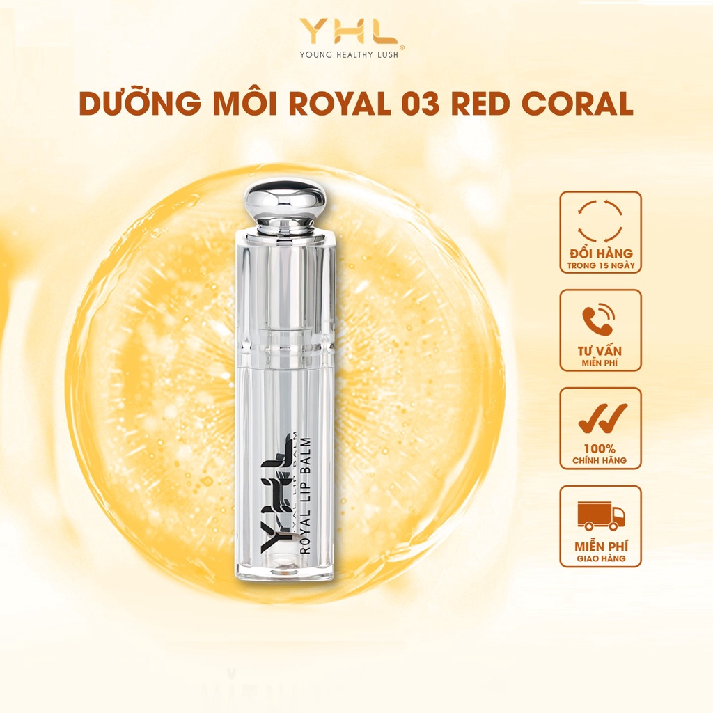 Son Dưỡng Môi Royal YHL Màu Đỏ San Hô #03