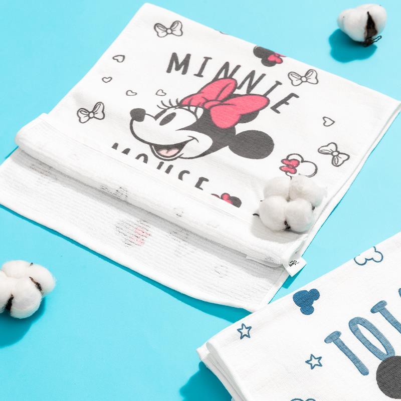 Khăn Tắm Cotton In Hình Mickey Minnie Phong Cách Retro Thoáng Khí Nhanh Khô