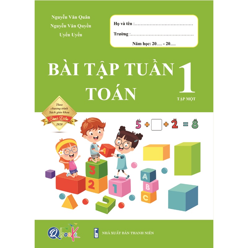 Sách - Combo Bài Tập Tuần Lớp 1 Cả Năm - Toán và Tiếng Việt - Cánh Diều (4 cuốn)