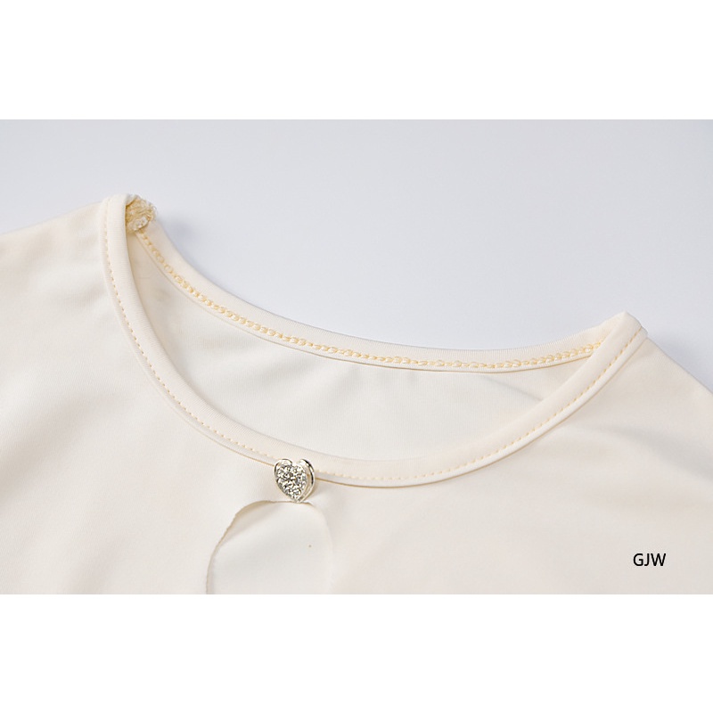 DUNEA Đầm tay dài màu trơn thiết kế khoét rỗng quyến rũ thời trang