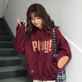 Áo hoodie ulzzang Play chất nỉ dày