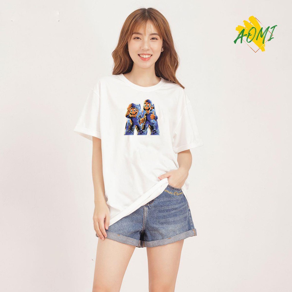 ÁO THUN UNISEX AOMI ĐẶC BIỆT MARIO WORKER FIX M TAY NGẮN TAY LỠ NAM NỮ AOMIVN THỜI TRANG
