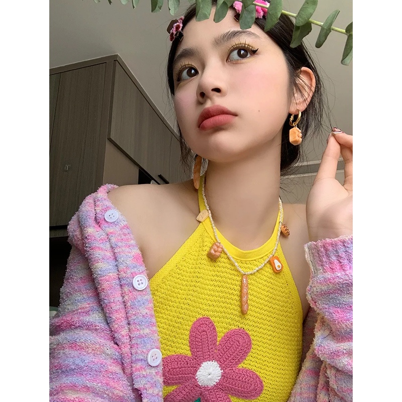 Áo Dệt Kim Không Tay Thời Trang Mùa Hè Dành Cho Nữ