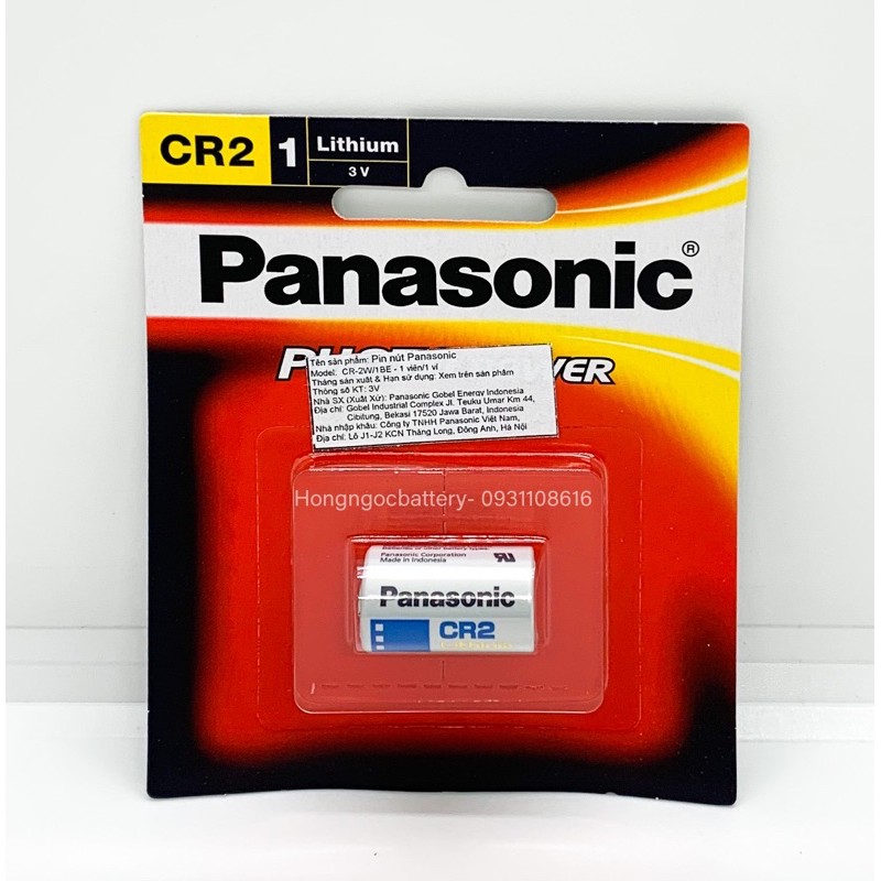 Pin CR2 Panasonic Lithium 3V Vỉ 1 Viên - Hàng Chính Hãng