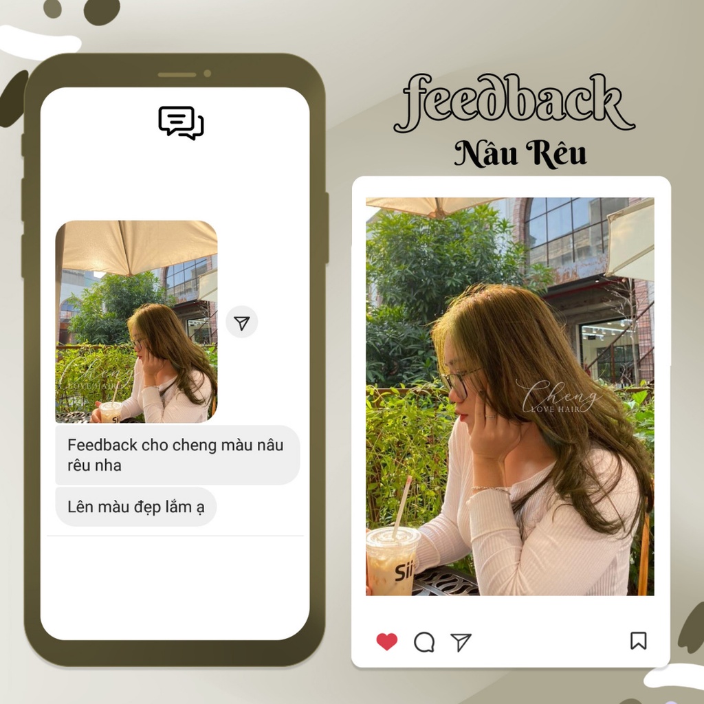 Thuốc nhuộm tóc NÂU RÊU không tẩy tặng oxi trợ nhuộm | Chenglovehair, Chenglovehairs