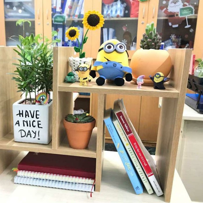 Kệ Sách Gỗ Mini Để Bàn Làm Việc Và Phòng Học Lắp Ghép Đa Năng Gỗ MDF Cao Cấp | BigBuy360 - bigbuy360.vn