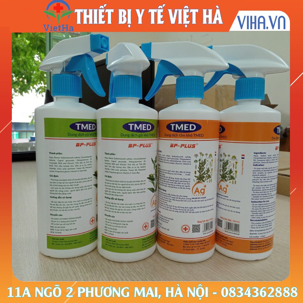 Dung dịch tắm khô / gội khô TMed 500ml