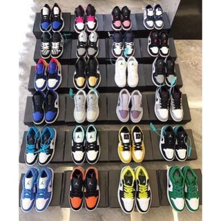 👟👟giày sneaker nike air jordan 1 cổ thấp cho nam và nữ giày sport full box size màu