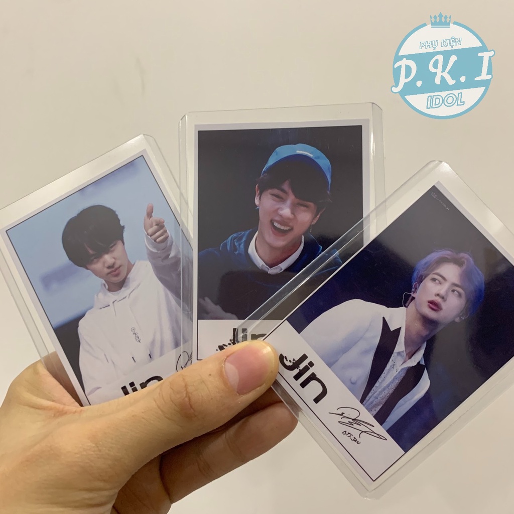 Bộ 9 Lomo Card Jin BTS Có Chữ Kí - Tặng Thêm 9 Toploader Đựng Ảnh Chất Lượng