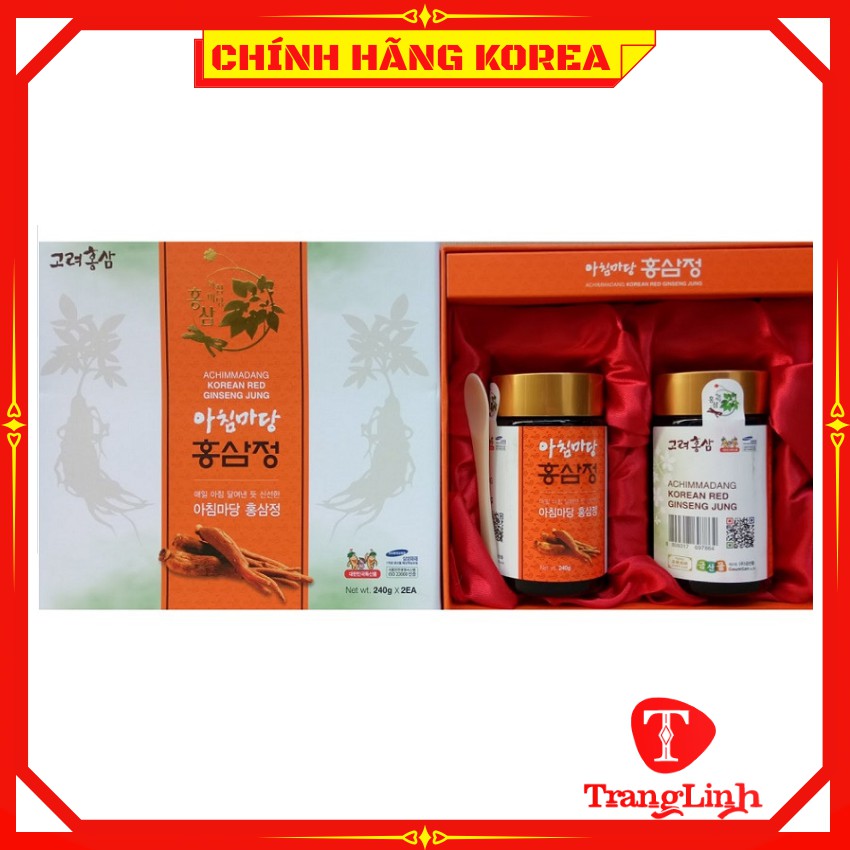 Cao hồng sâm hàn quốc Achimmadang chính hãng, hộp 2 lọ x 240gr - tranglinhkorea