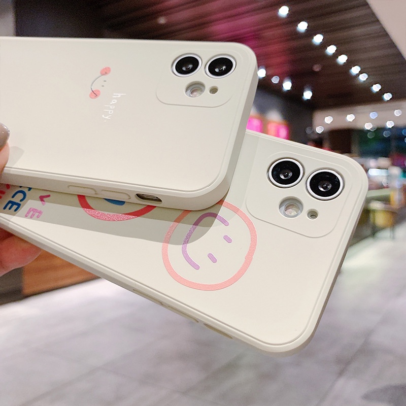 Ốp lưng iphone cạnh vuông Have nice day mặt cười dành cho iphone 6 đến 14promax - E217